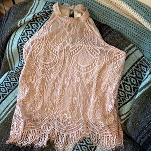 Lace halter